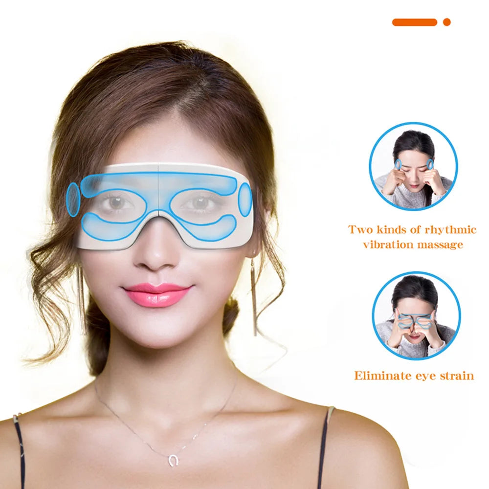 Eye Massager with Heat Vibration Relieve Fatigue Improve Sleeping Smart Eye Mask Wireless Connection Music Office Eye Relaxation